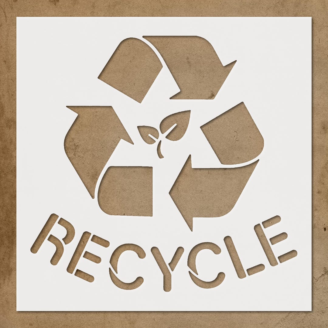 Recycling Symbol Stencil Template Eco-friendly DIY Wall Art Reusable ...