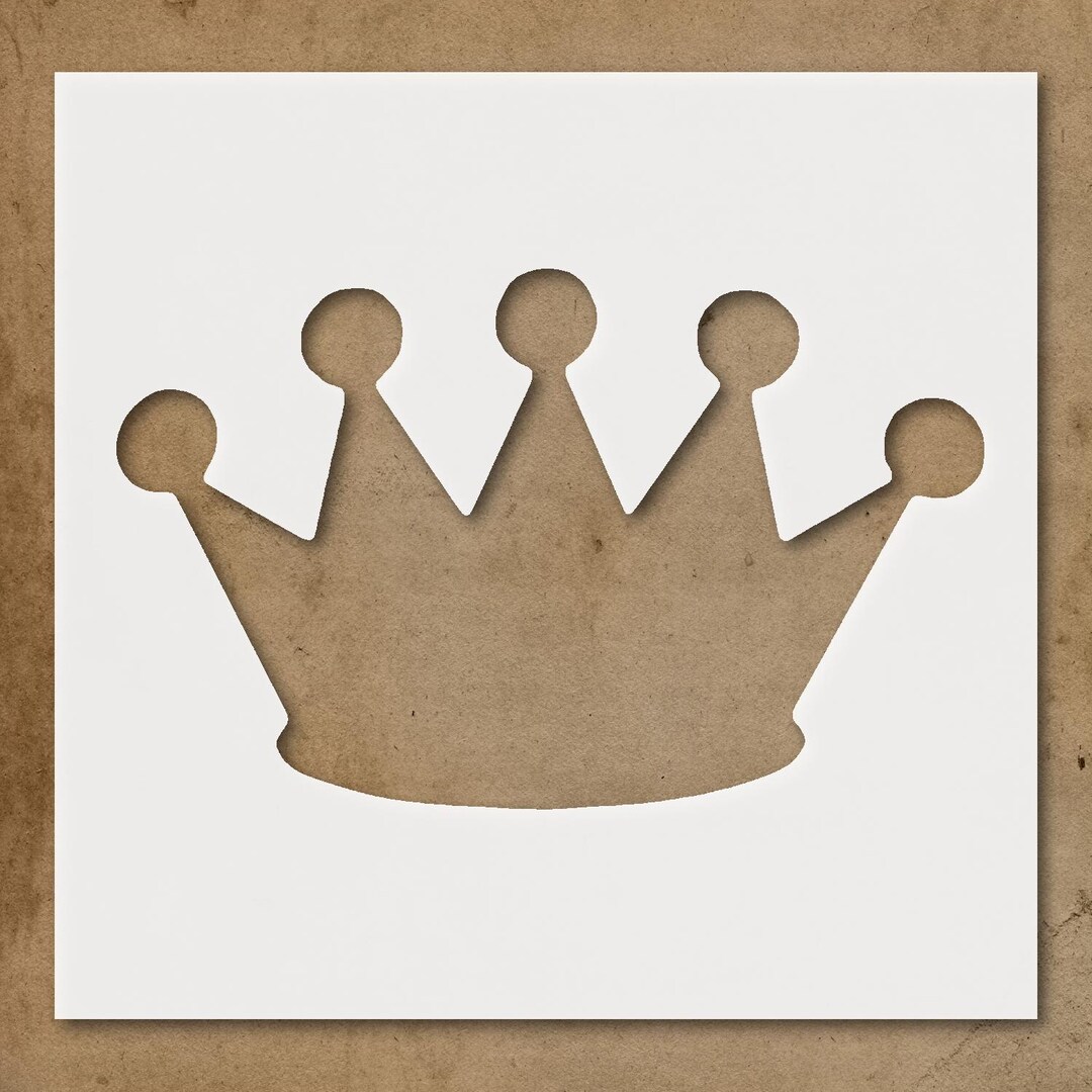 Basic Rounded Crown Rounded Tips Crown Stencil for Crafts DIY Projects - Etsy
