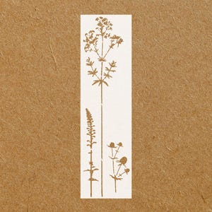 Wildflowers Stencil – Reusable Tall Grass and Field Flowers Template for DIY Crafts, Walls, and Furniture