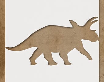 Dinosaur Silhouette Stencil for Prehistoric Themed Crafts and Decor