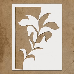 Elegant Floral Pattern Stencil Template Reusable for Wall Art, DIY Crafts, Home Decor