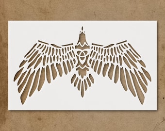 Intricate Bird Wings Stencil for Art, Crafts, and Home Decor