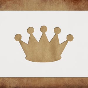 Reusable Crown Stencil  4-Inch Precision-Cut Mylar  Ideal for Royal-Themed Crafts  Decor