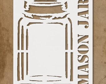 Classic Mason Jar Stencil for DIY Crafts  Home Decor