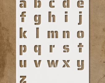 Uppercase & Lowercase Letters Stencil - Alphabet Typography Design for Crafting Projects