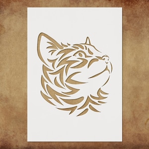 Cat Stencil Template Reusable - Cute Design, Easy Application, Versatile Pattern, Perfect for Nursery Decor, DIY Crafts, Home Improvement