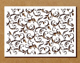Large Floral Painting Wall Stencil, Reusable Decor Template