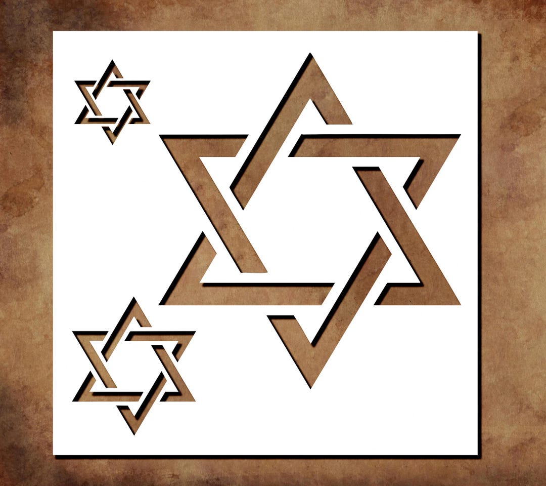Star of David Shape Stencil Set - Two Unique Designs for Crafting - Etsy