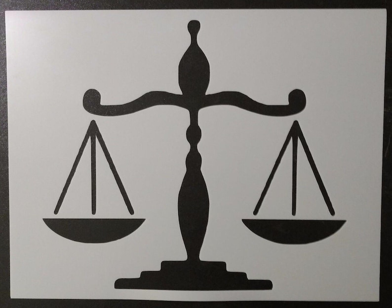 Justice Craft Scales of Justice Stencil Legal Art Decor DIY Craft Template - Etsy