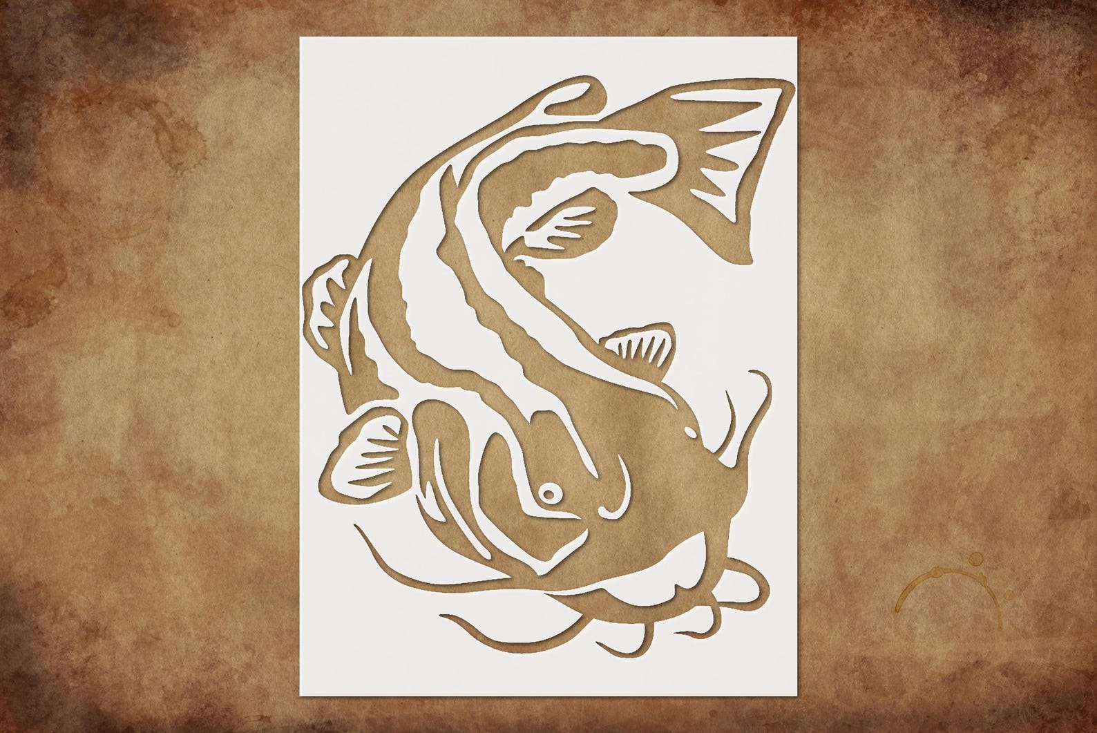 Catfish Stencil Template Reusable | Fish Pattern for Wall Art, DIY ...