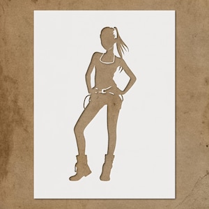 Reusable Girl Stencil Template - Cute Design for Kids Crafts DIY Wall Art  Scrapbooking