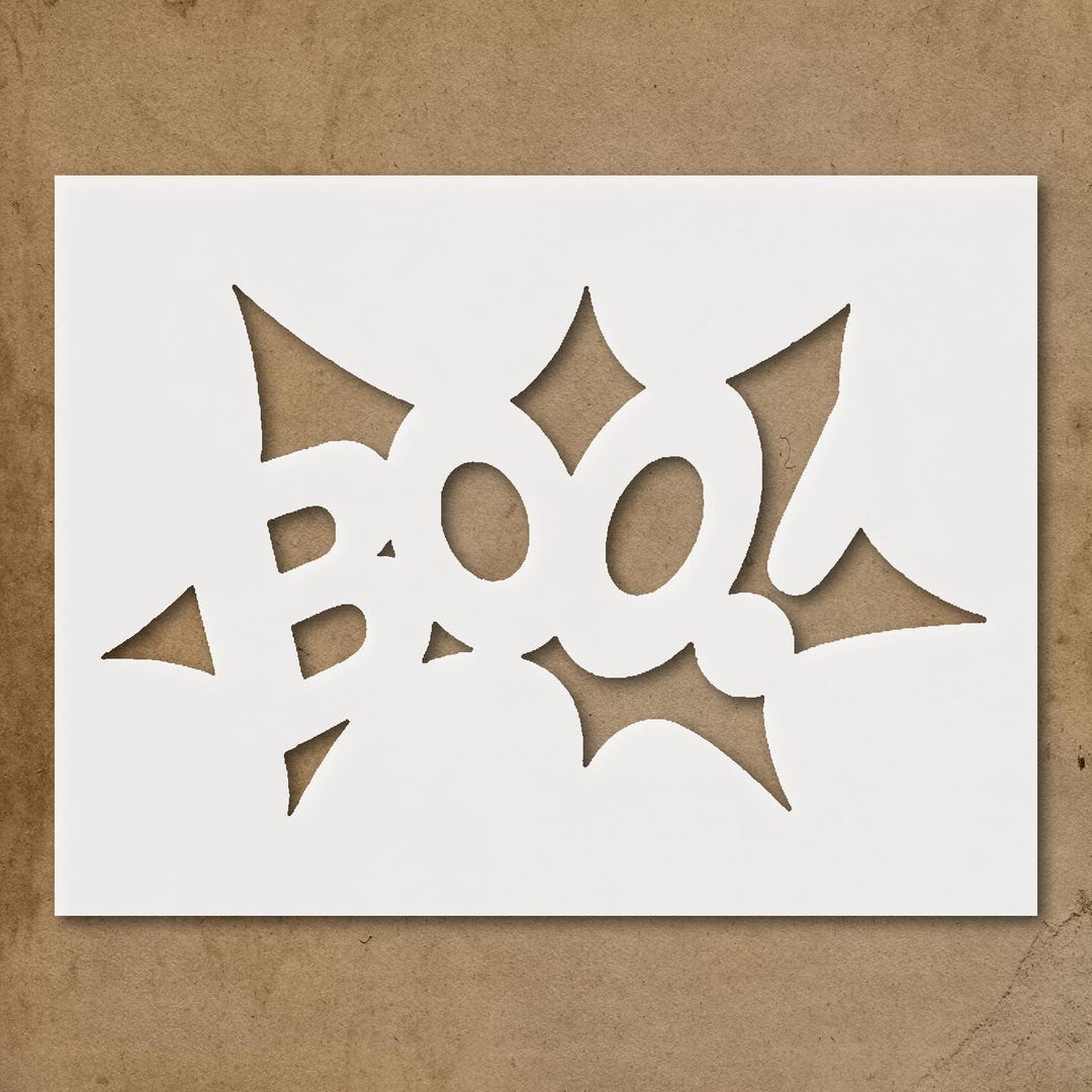 Boo Expression Dynamic Boo Expression Stencil for Creative Crafting and DIY Projects ...