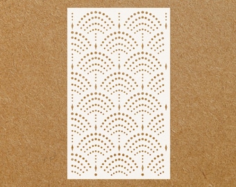 Vintage Sashiko Wall Stencil  Allover Geometric Design for Painting  Ethnic Inspired Art