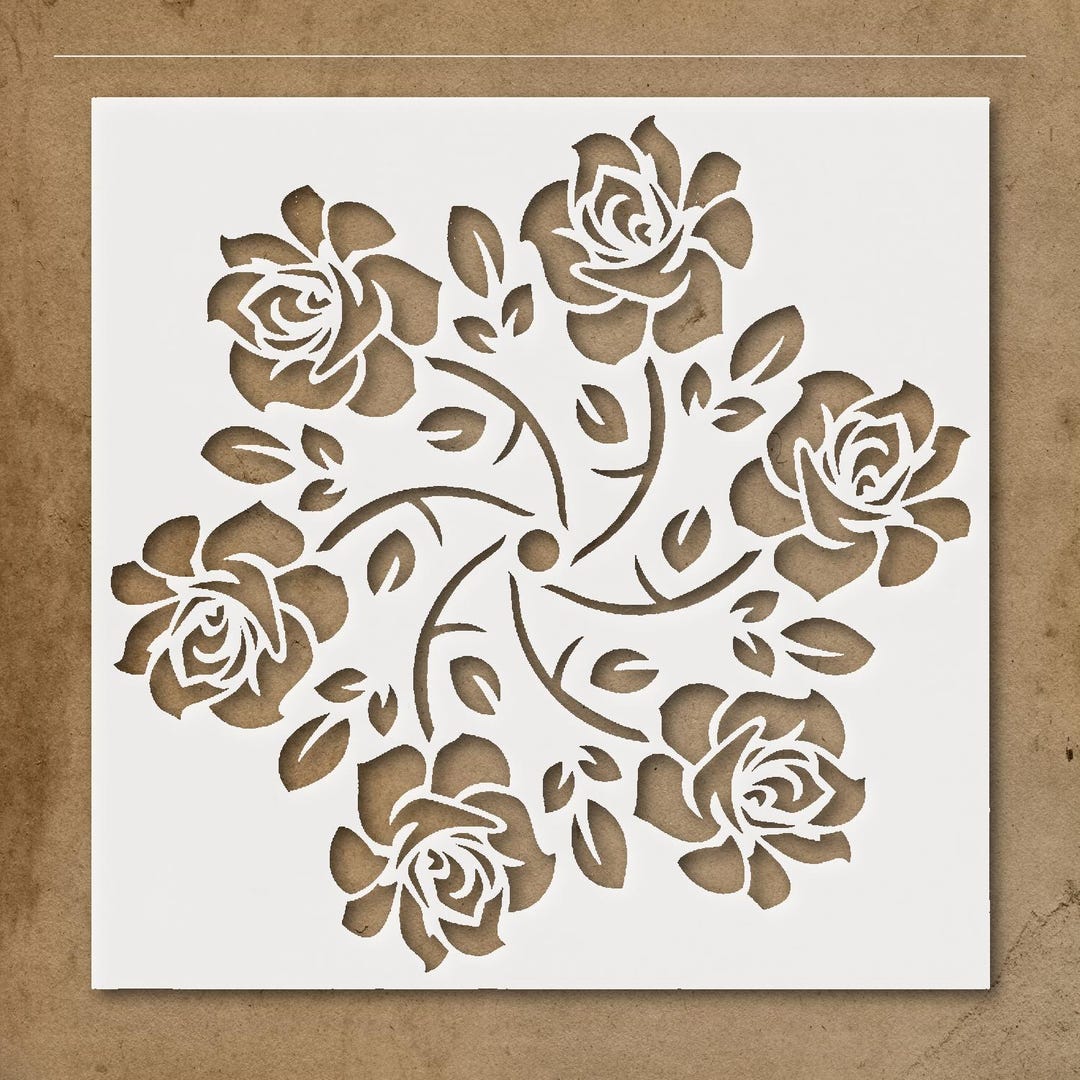 Floral Rose Stencil for Home Decor and Craft Projects - Etsy