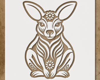 Boxing Hares Stencil Rabbits Bunny Bunnies Frenchic Chalk and Mineral ...