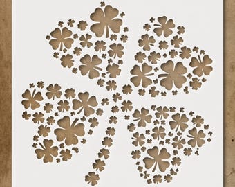 Large Four-Leaf Clover Stencil for DIY Crafting Projects