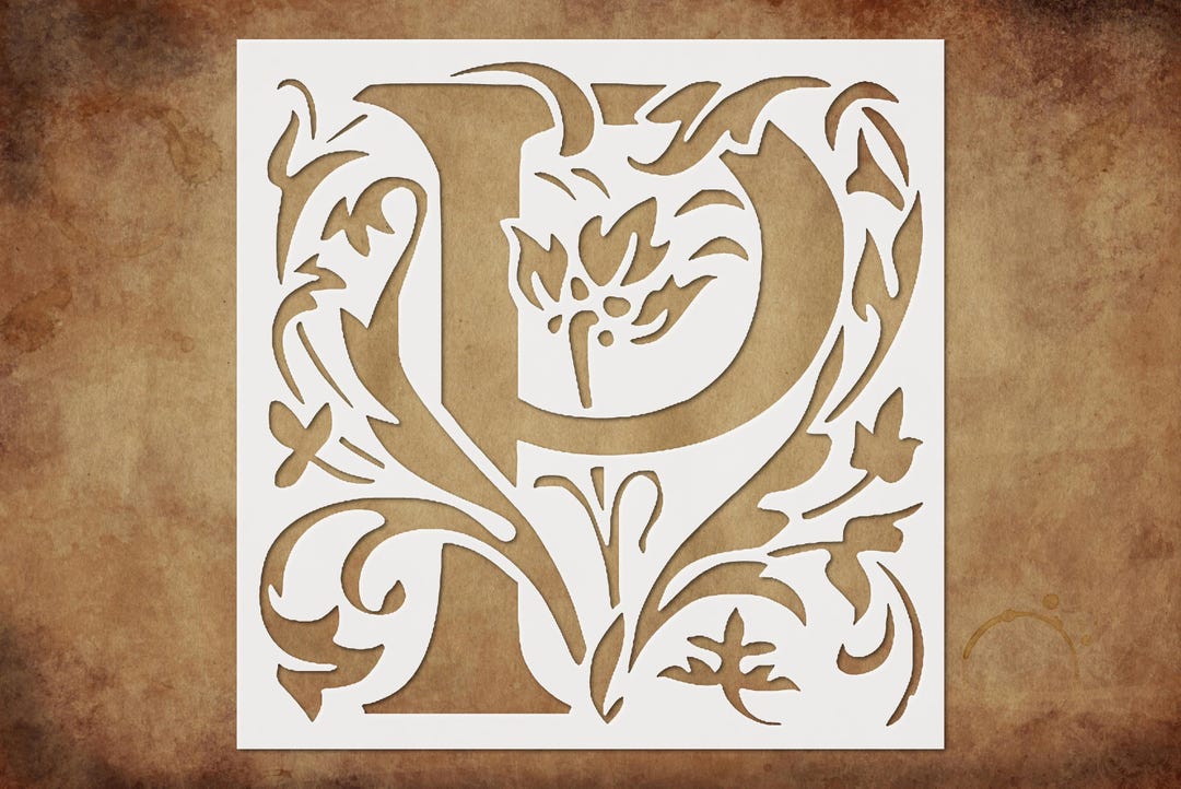 Stencil Large Letter P With Patterns, Plastic Reusable - Etsy