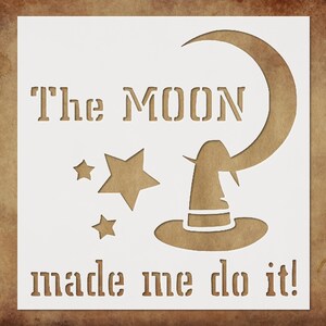 Reusable Plastic Stencil Moon  Stars 5x5 in