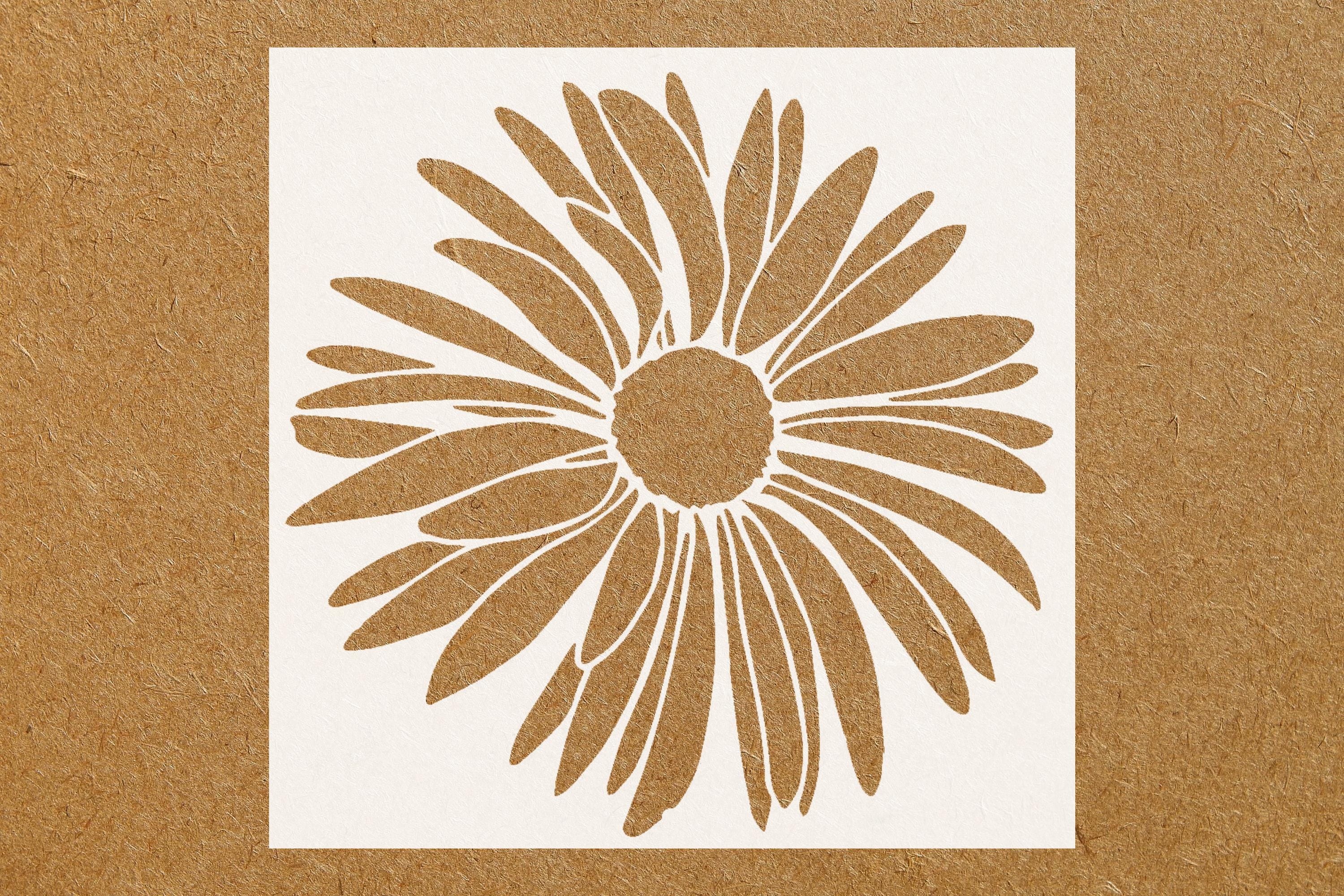 Large Summer Daisy Flower Stencils for Crafting Unique Canvas Wood Wall ...