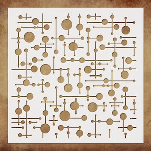 Geometric Circles Stencil Pattern for Crafting DIY Home Decor  Art Projects