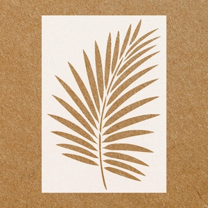 Palm Leaf Stencil for Wall Art and Crafts - Reusable Flexible Tropical Decor for Beachy Home Aesthetic