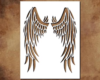 Angel Wings Stencil Reusable Mylar Template for Painting Walls Fabric Wood DIY Craft Projects Custom Airbrush Art Stencils