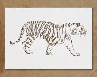 Tiger Stencil - A4 A3 Size 190 Micron Mylar Reusable Flexible Home