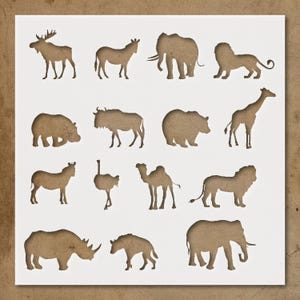 Animal Shapes Stencils - 12 Printable Templates for Kids Crafts  Activities
