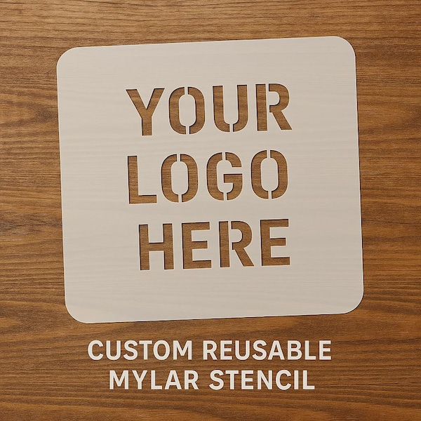Custom Reusable Mylar Stencil for Painting | Personalized Plastic Craft Stencils for Walls, Wood, DIY Projects, Art, and Fabric Designs