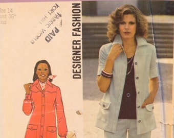 Simplicity 6405, Misses' Designer Fashion pantsuit pattern.  Size 14, bust 36"