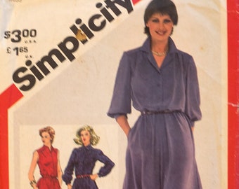Simplicity 5242, Misses' pullover shirtdress pattern.  Size 12, bust 34"