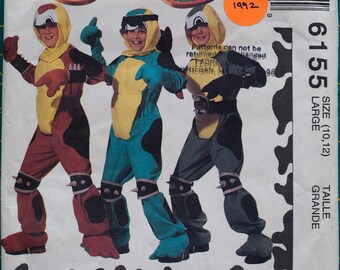 McCall's 6155, Children's and Boys' Battletoads costume.  Size large, chest 28.5-30"