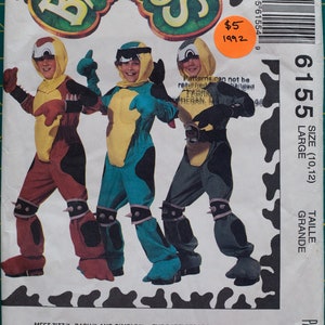 McCall's 6155, Children's and Boys' Battletoads costume.  Size large, chest 28.5-30"