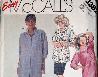 McCall's 3382 Maternity shirt, skirt, and pants pattern size 10-14, bust 32-36