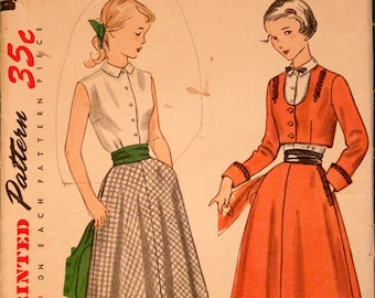 Simplicity 3462, Teenage bolero suit, blouse, and cummerbund pattern size 14, bust 32"