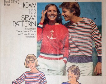 Simplicity 5516, Misses' pullover top pattern size 10, bust 32"