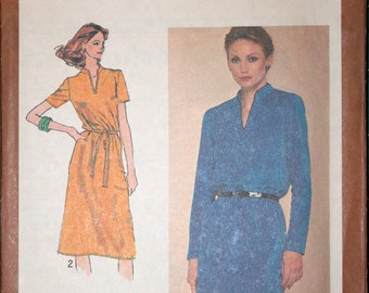 Simplicity 9596, Misses pullover dress pattern size 10-14, bust 32-36"
