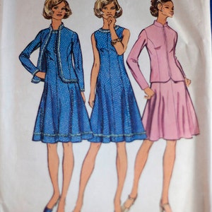 1970s princess dress and unlined jacket Simplicity 5476 size 12 bust 34