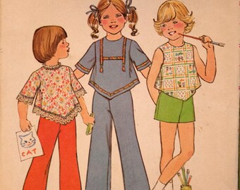 Simplicity 8097, child's top and pants or shorts pattern size 5/6