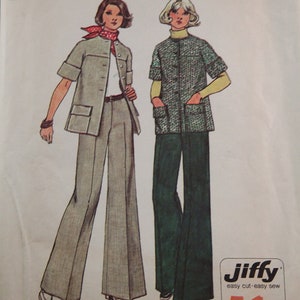 Vintage 1970s womens pattern-- Simplicity jacket and pants size 12  UNCUT