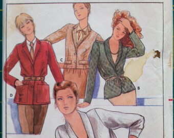Butterick 6466  Misses' jacket pattern size 10, bust 32.5"