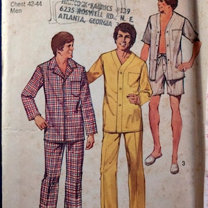 トップス 60s-70s Chelsea pattern pajama shirt NOS Vintage Men's 60's 70's Chelsea 2 Pc Flannel Pajamas Sz