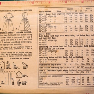 Simplicity 4326. Juniors' and misses' one-piece dress pattern. Size 14, bust 34 image 2