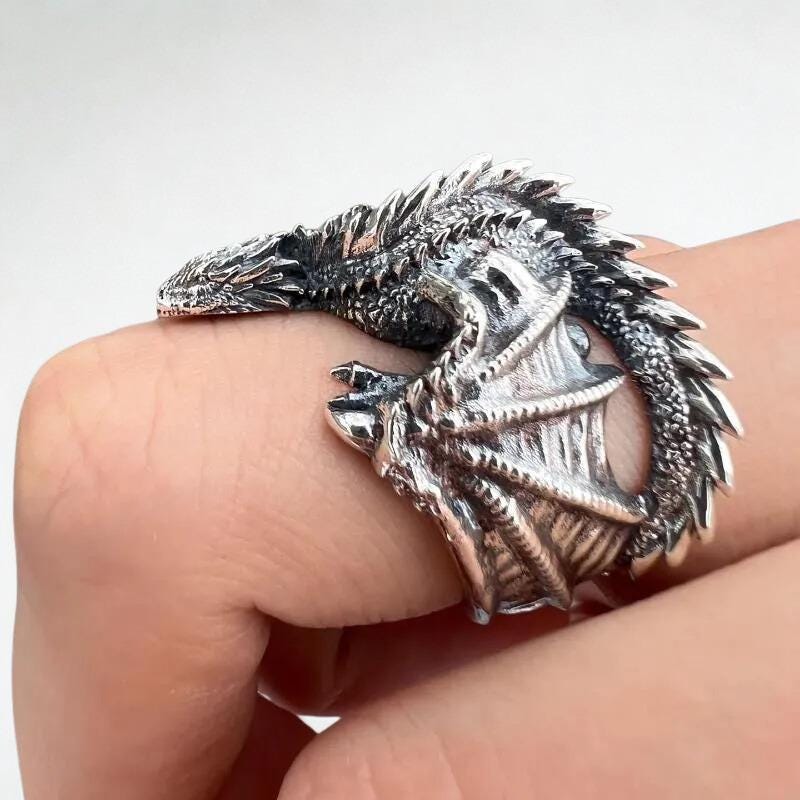 G Dragon Ring - Etsy Canada