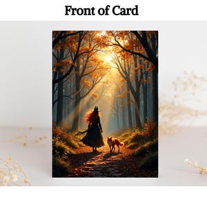 Die wilde Flamme | Fuchs-Geist Karte | Herbst Hexe Printable | Waldbegleiter für Freiheit & feuriger Geist