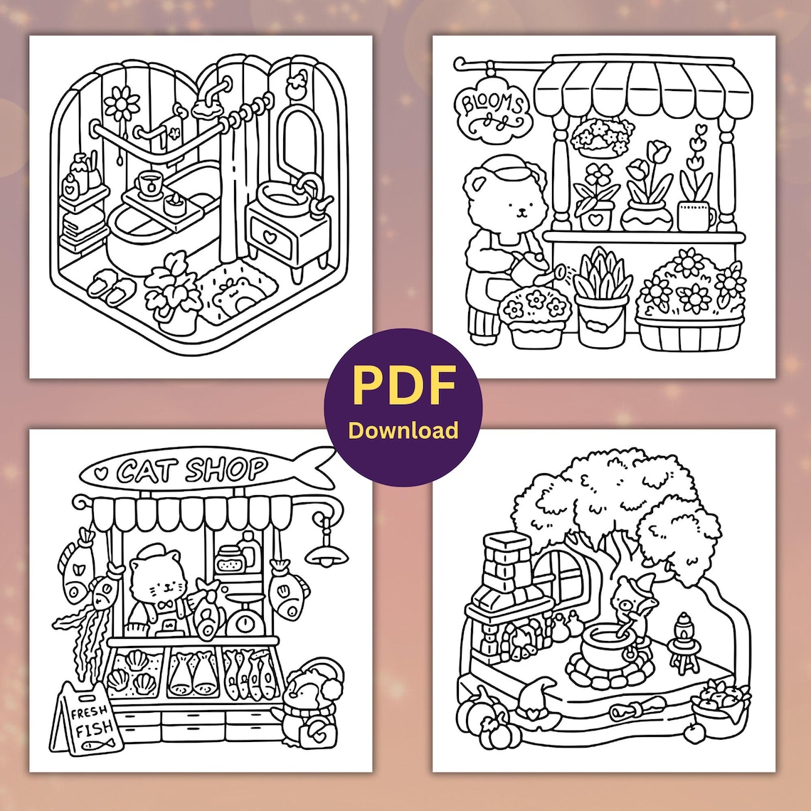 Coco Wyo Little Corner Coloring Book PDF – 42 Printable Pages for Kids ...