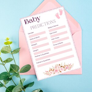 Gender Reveal BabyVorhersagen, Babyvorhersagen, Duschspiele, Babypartyspiele druckbar, klassische Babyvorhersagen