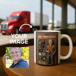Custom Action Figure Mug from Your Photo – Personalised Character Gift – Toy Box Style Collectible Coffee Mug – Unique Gift for Him or Her