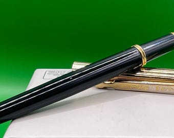 新品同様ヴィンテージ GEHA 736 万年筆 - ピストン - ブラックゴールド