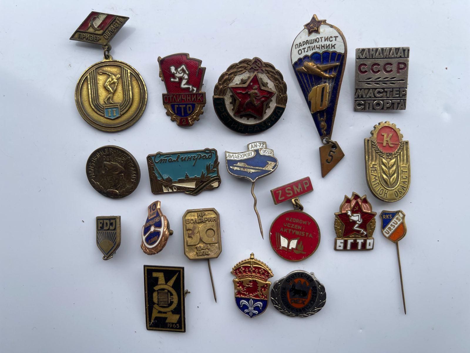 Vintage DDR und sozialistische Länder Pin Badge Sammlung - 1970er Jahre ...